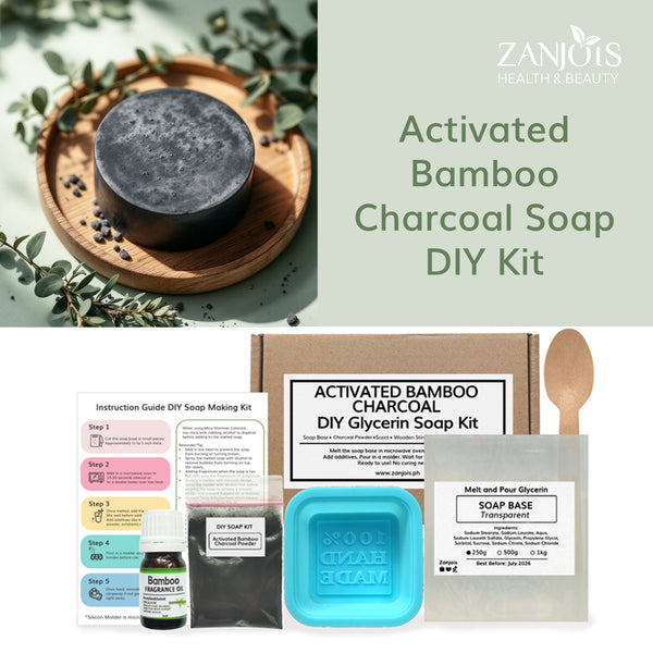 DIY Activated Charcoal Soap Kit (Melt and Pour Soap) Glycerin Soap Base