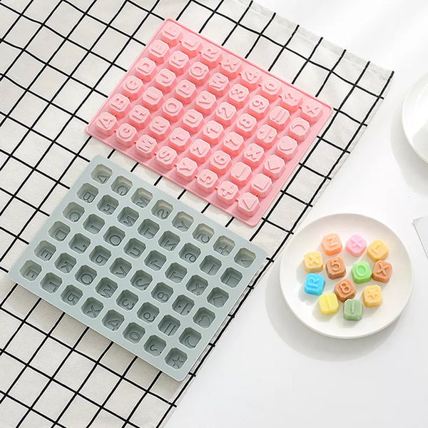 Alphabet Numbers Silicon Mold Symbols 3D Letter Chocolate Mold Soap Making Baking Ice Foodgrade