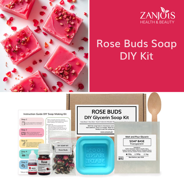 DIY Rose Buds Soap Kit (Melt and Pour Soap) Glycerin Soap Base